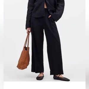 Madewell Black Wide Leg Trousers